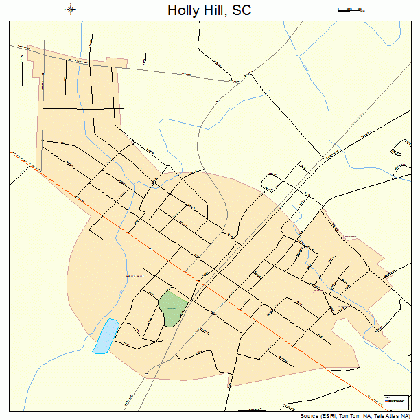 Holly Hill, SC street map