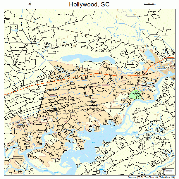 Hollywood, SC street map