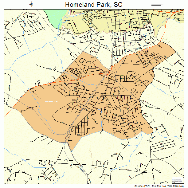 Homeland Park, SC street map