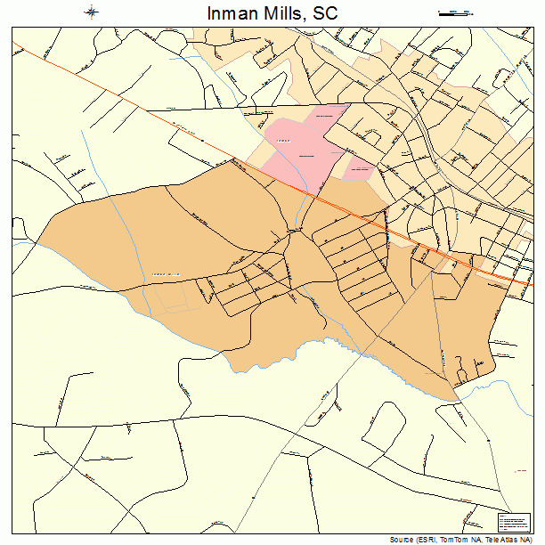 Inman Mills, SC street map