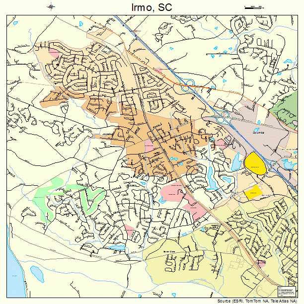 Irmo, SC street map