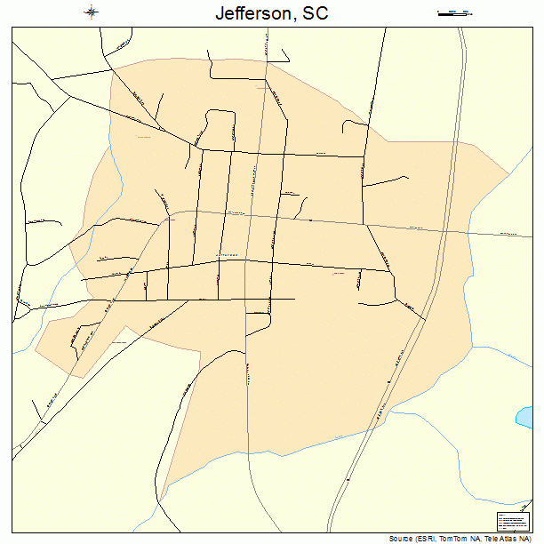 Jefferson, SC street map