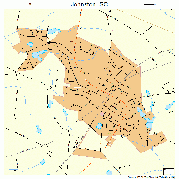 Johnston, SC street map