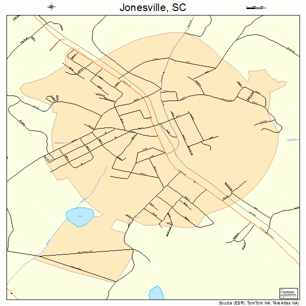 Jonesville, SC street map