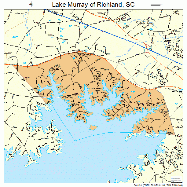 Lake Murray of Richland, SC street map