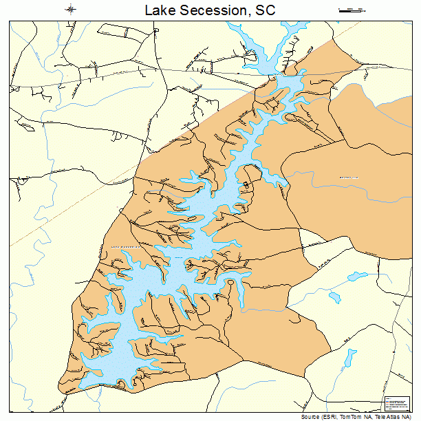 Lake Secession, SC street map