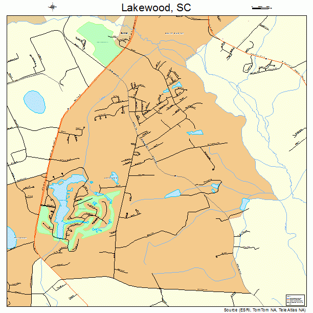 Lakewood, SC street map