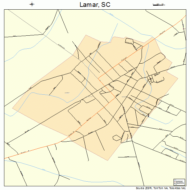 Lamar, SC street map