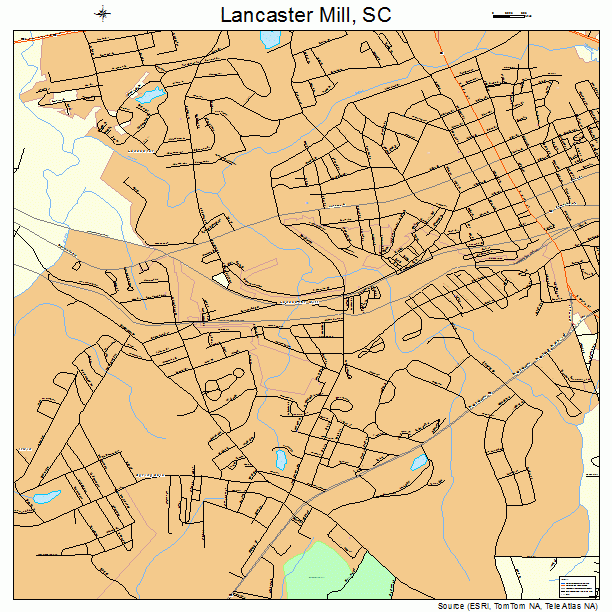Lancaster Mill, SC street map