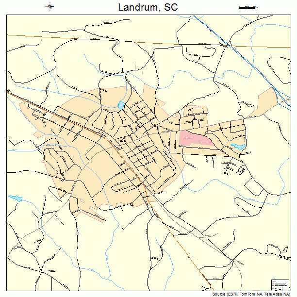 Landrum, SC street map