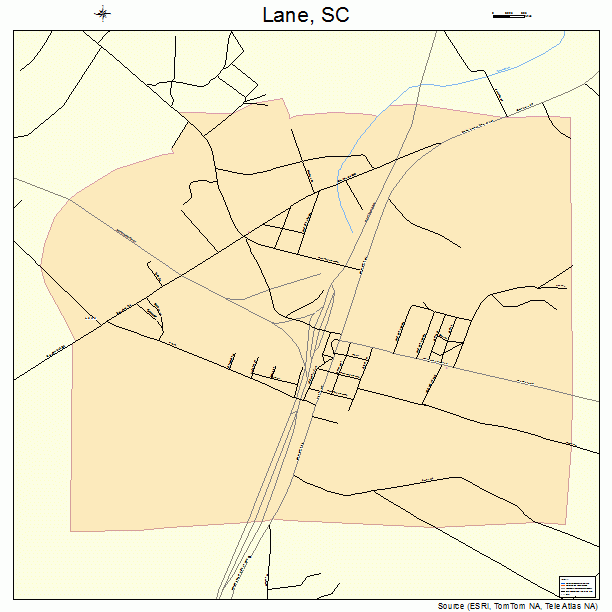 Lane, SC street map