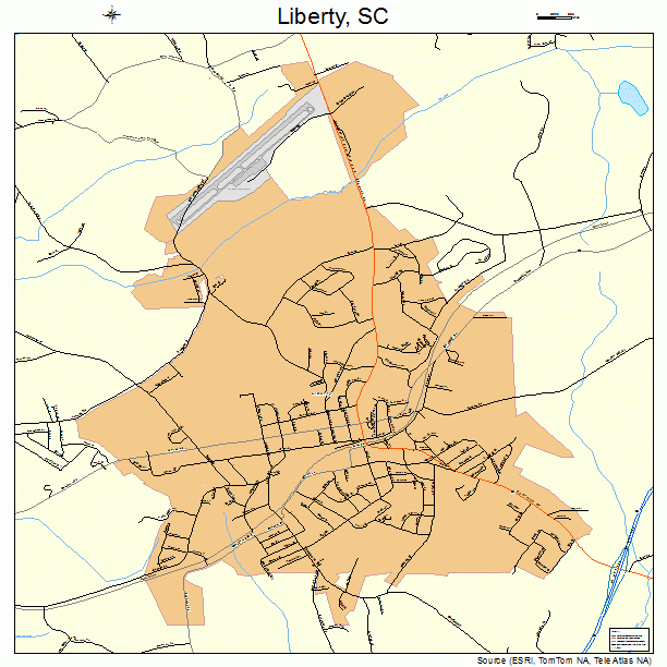 Liberty, SC street map