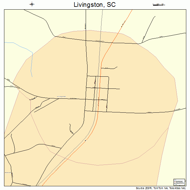 Livingston, SC street map