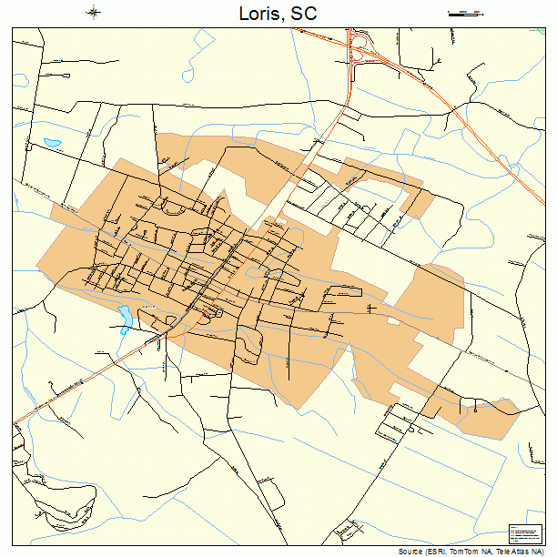 Loris, SC street map