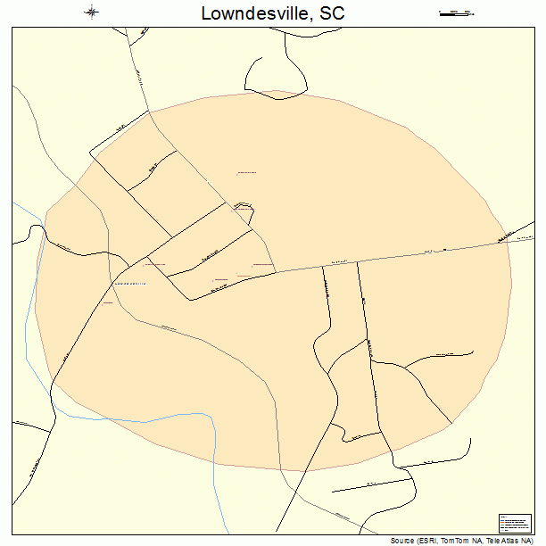 Lowndesville, SC street map
