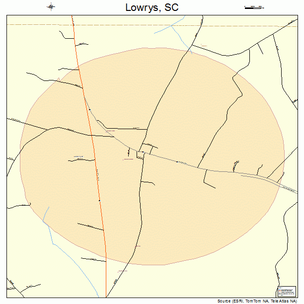 Lowrys, SC street map