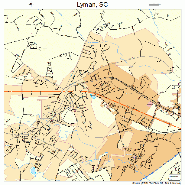 Lyman, SC street map