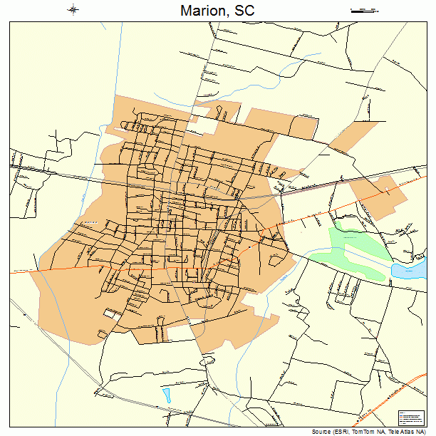Marion, SC street map