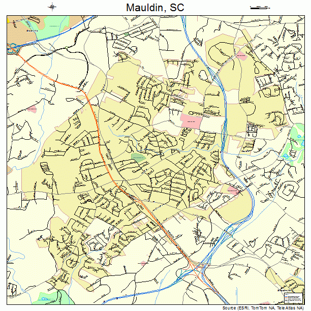 Mauldin, SC street map
