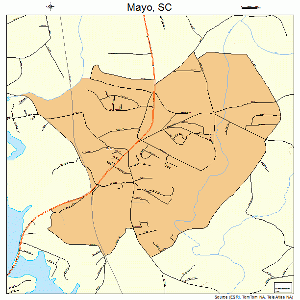 Mayo, SC street map