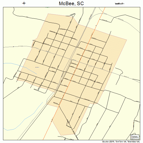 McBee, SC street map