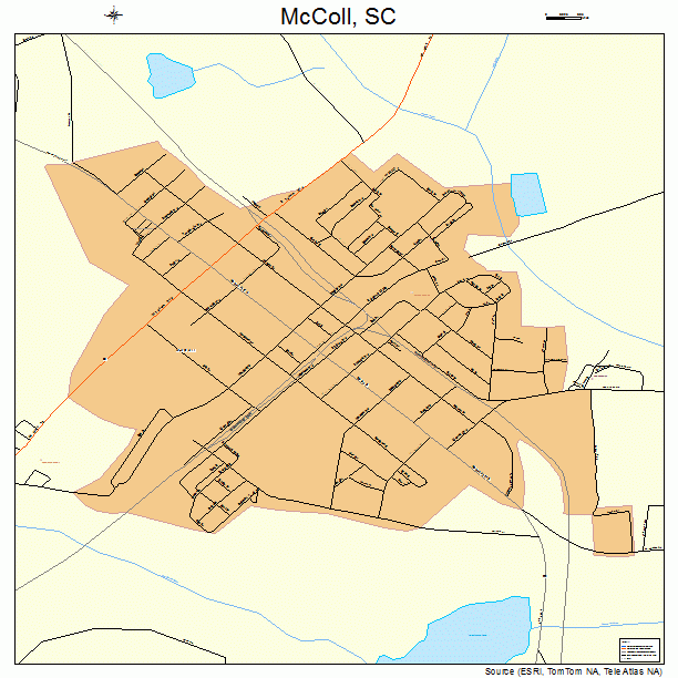 McColl, SC street map