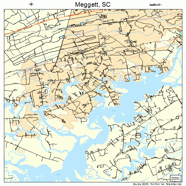 Meggett, SC street map