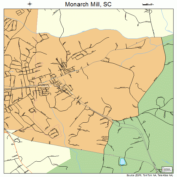 Monarch Mill, SC street map