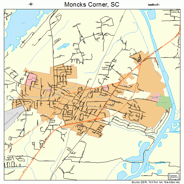 Moncks Corner, SC street map