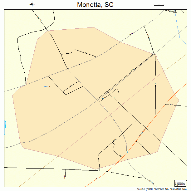 Monetta, SC street map