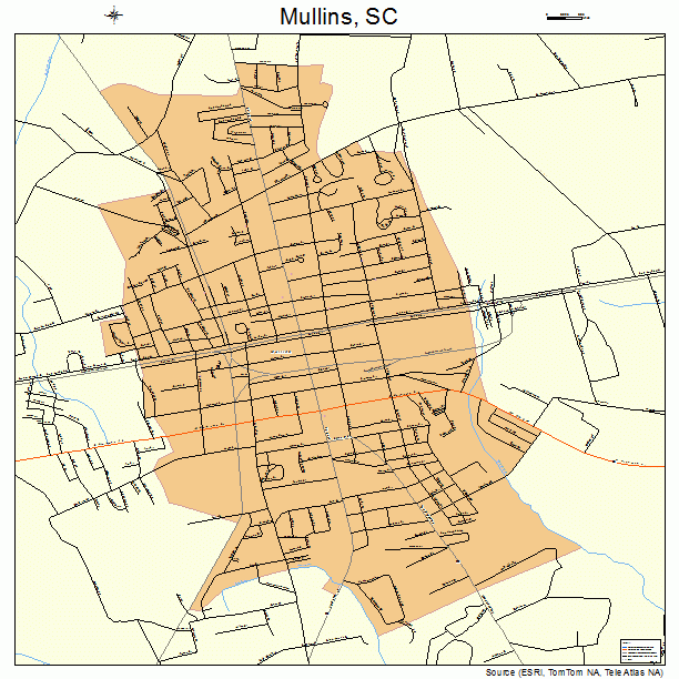 Mullins, SC street map