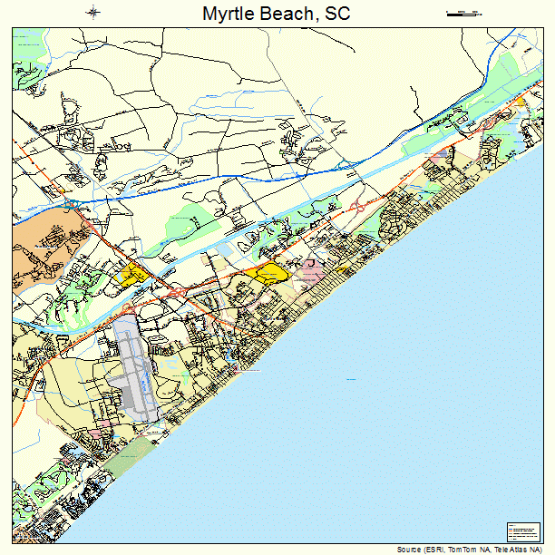 Myrtle Beach, SC street map