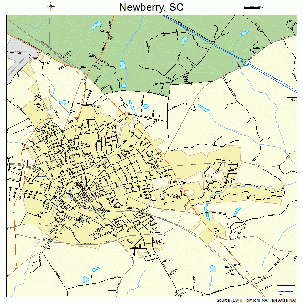 Newberry, SC street map