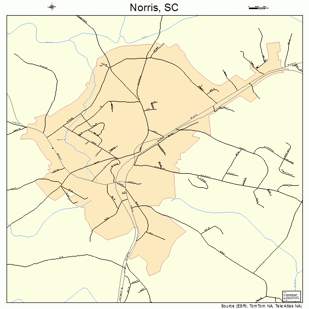 Norris, SC street map