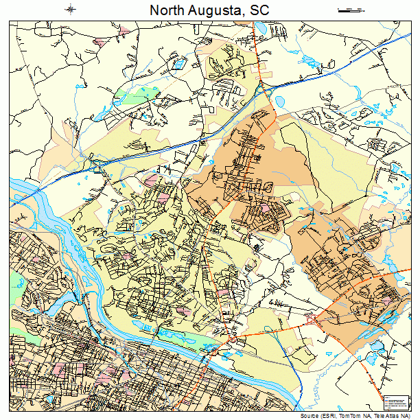 North Augusta, SC street map