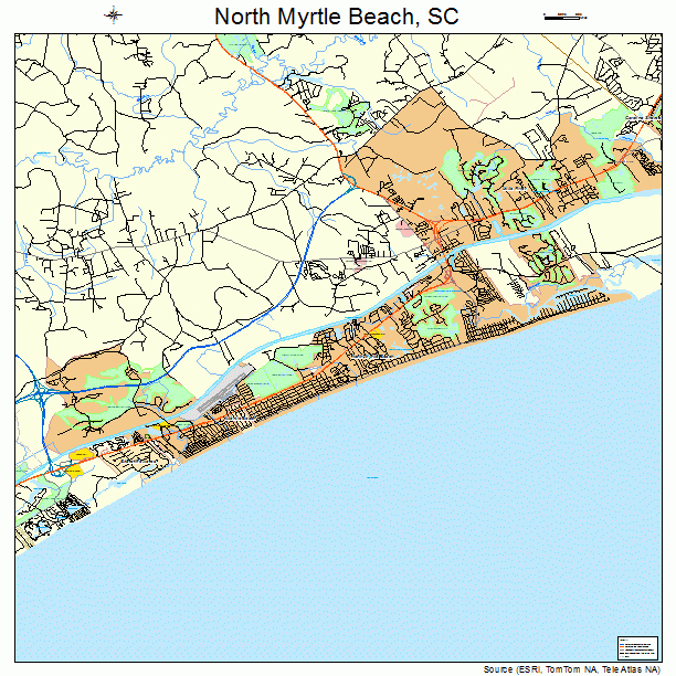 North Myrtle Beach, SC street map