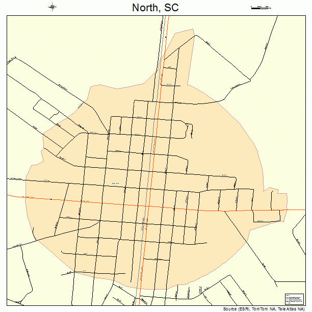 North, SC street map