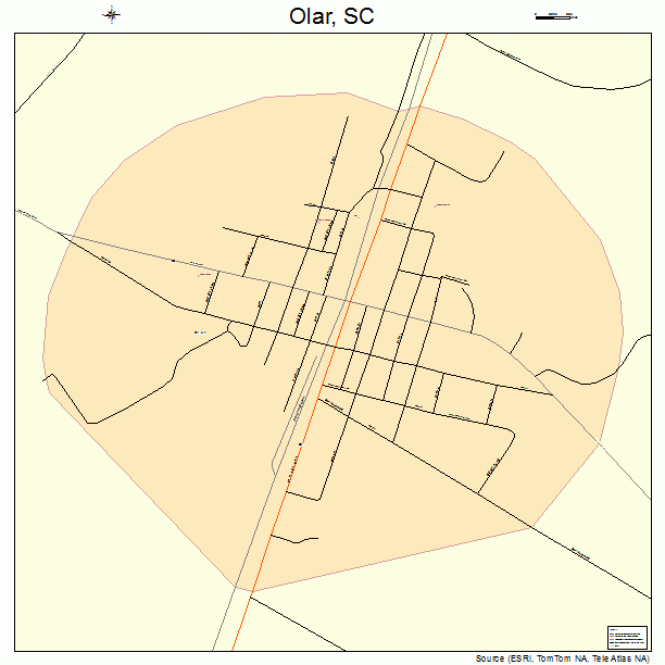 Olar, SC street map