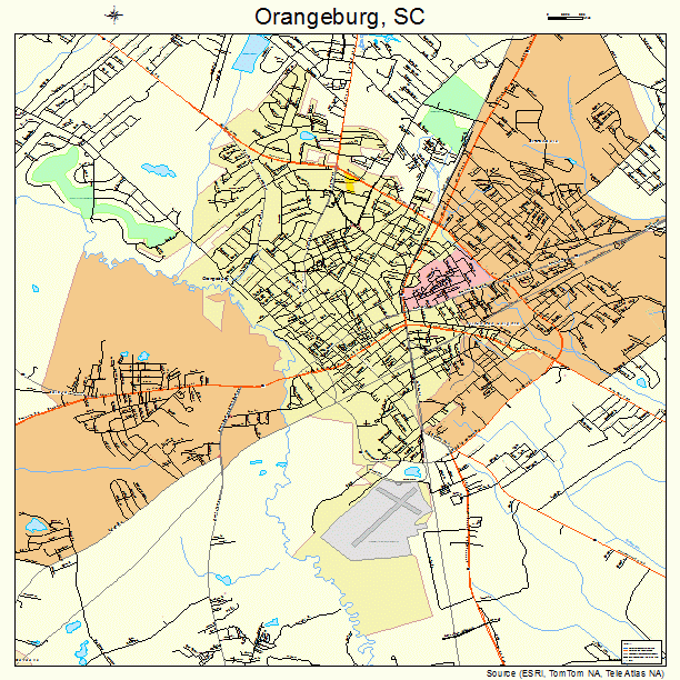 Orangeburg, SC street map