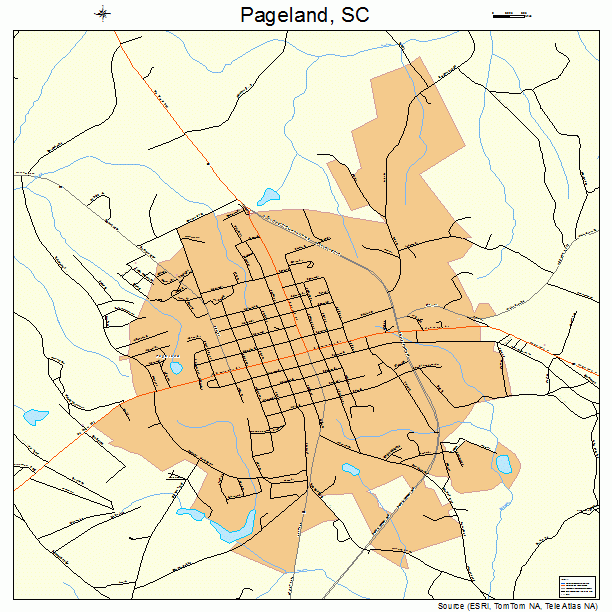 Pageland, SC street map