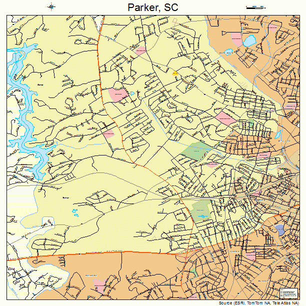 Parker, SC street map