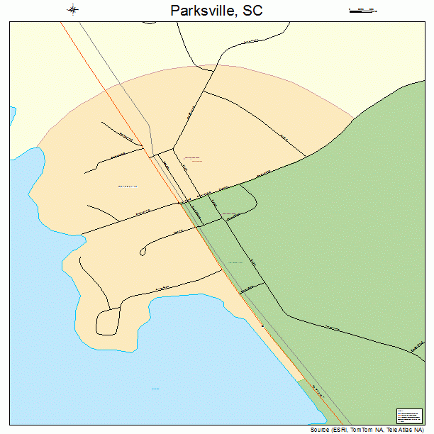 Parksville, SC street map