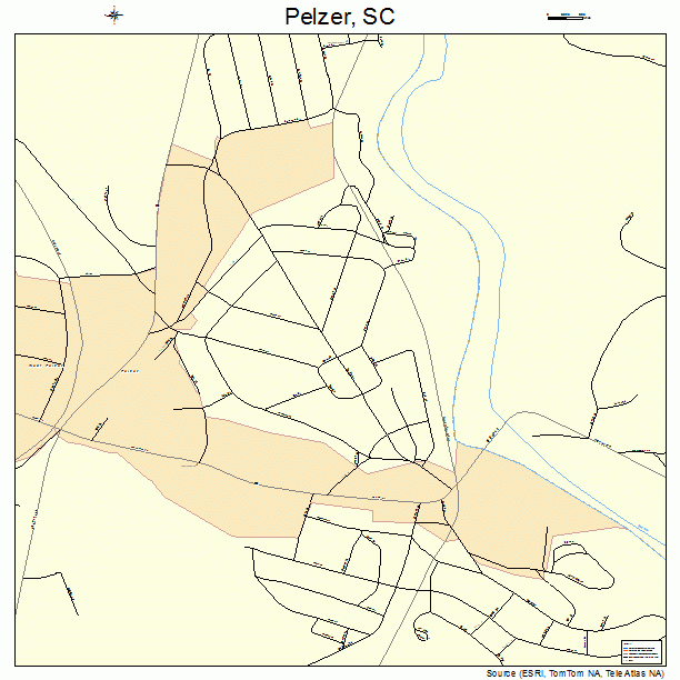 Pelzer, SC street map