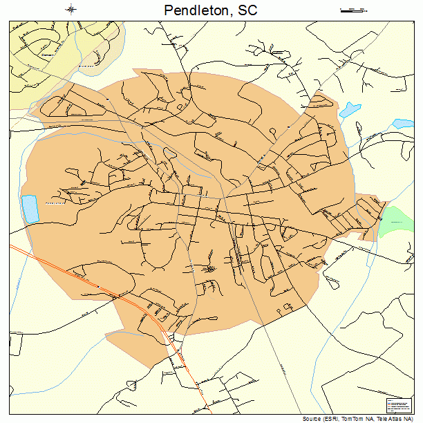 Pendleton, SC street map