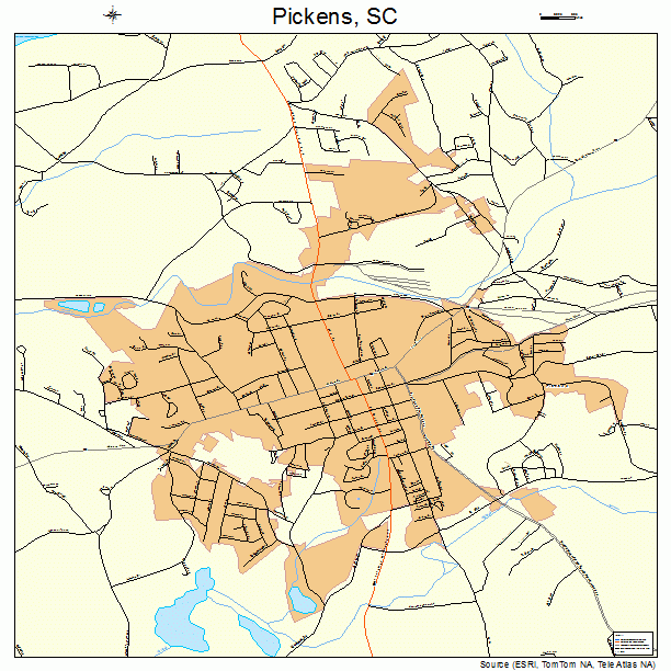 Pickens, SC street map