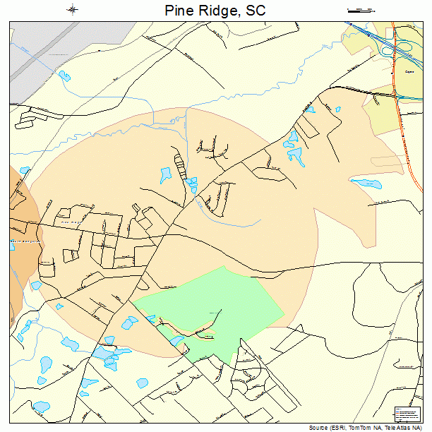 Pine Ridge, SC street map