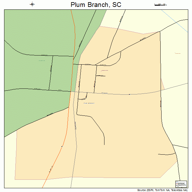 Plum Branch, SC street map