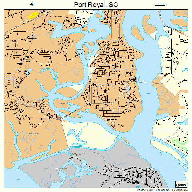 Port Royal, SC street map