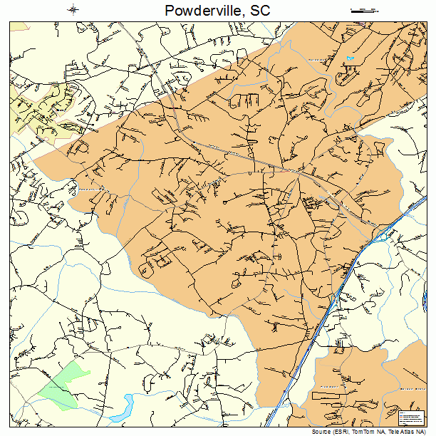 Powderville, SC street map