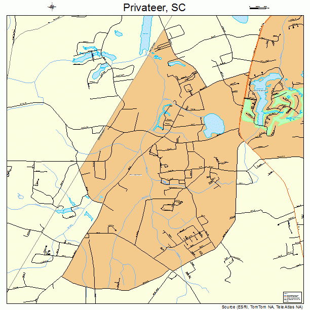 Privateer, SC street map